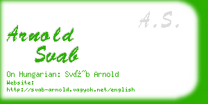 arnold svab business card